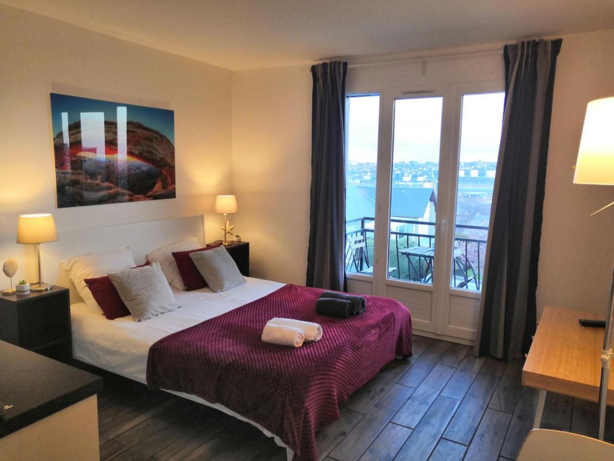 Escale Dieppe Gambetta - Appart Et Studios 2-6 Personnes Vue Ville Et Mer المظهر الخارجي الصورة
